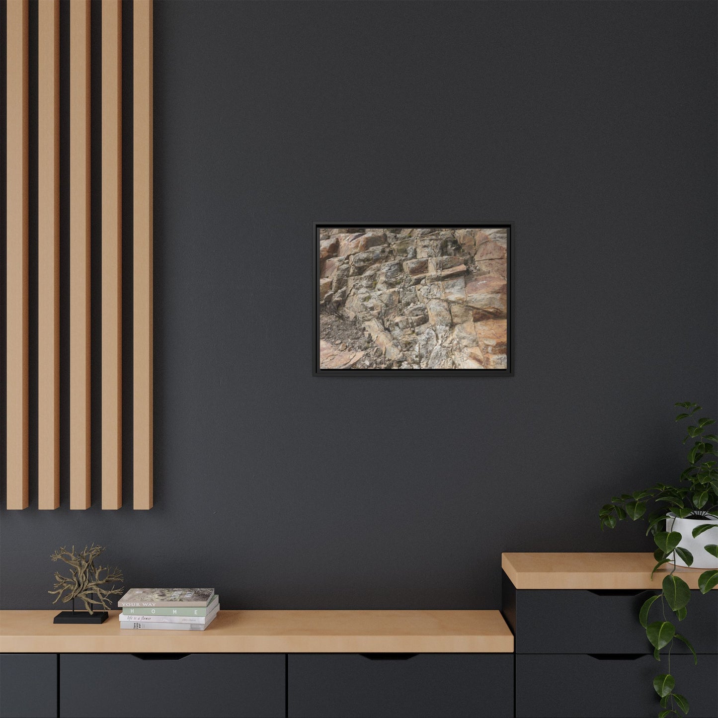 Stone's Silent Story - Unique Stretched Canvas Wall Art