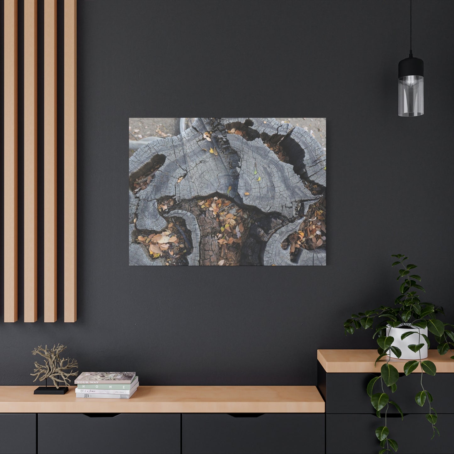 Weathered Woodland Whispers - Unique Frameless Canvas Wall Art