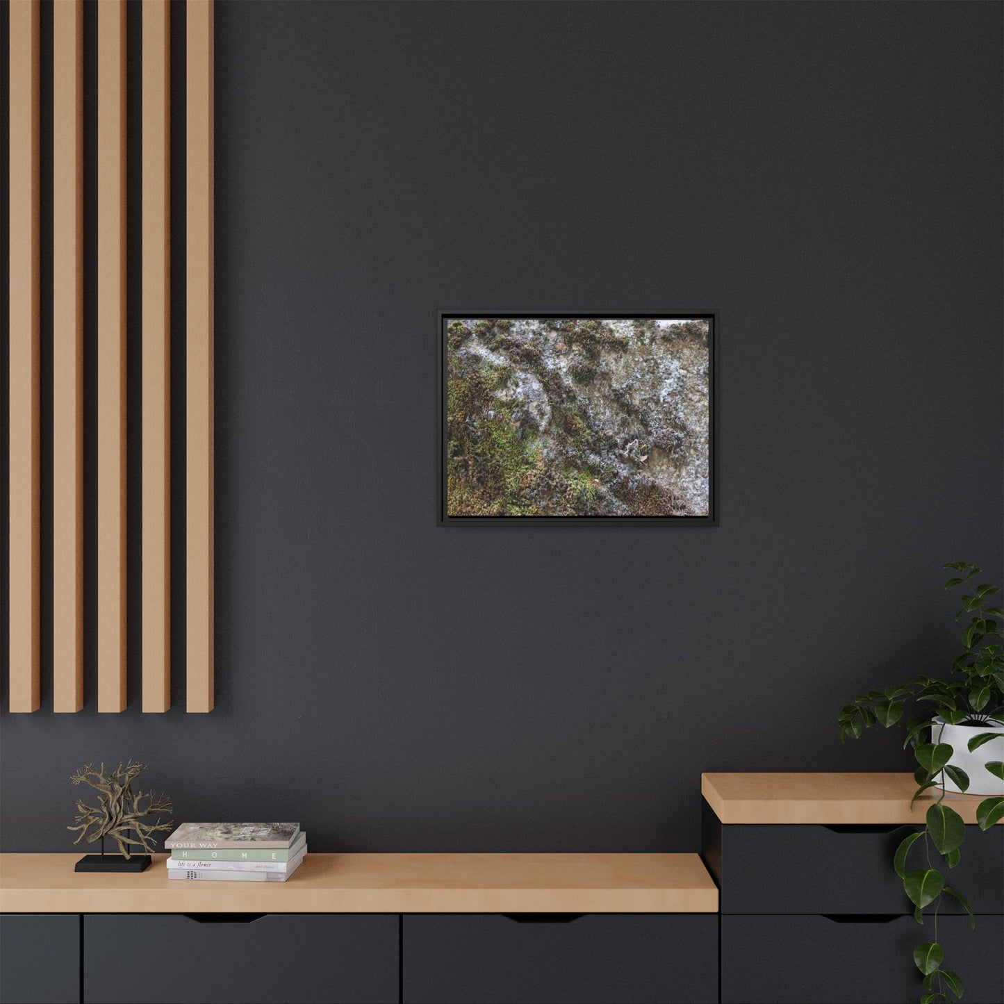 Mossy Whispers - Unique Stretched Canvas Wall Art