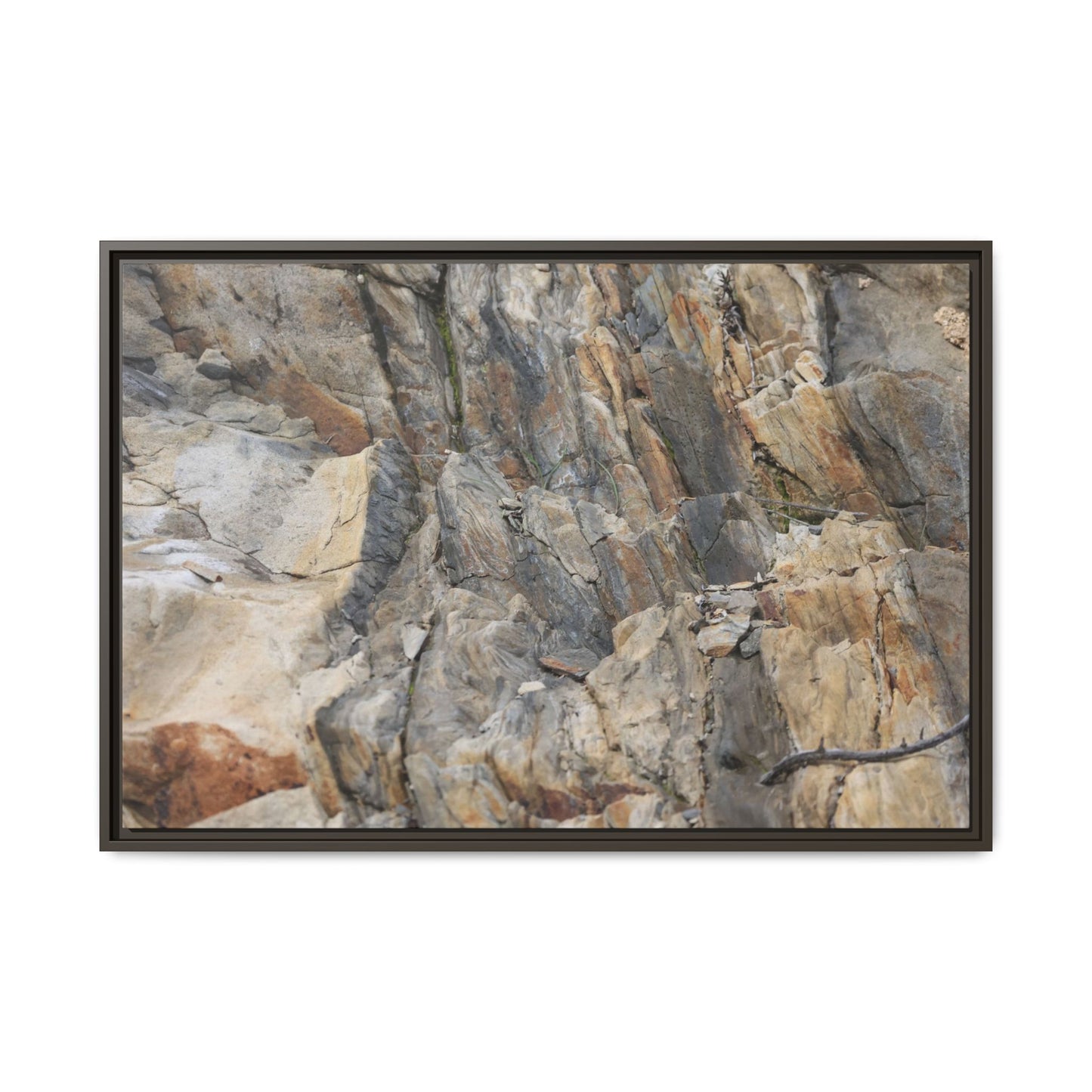 Stone's Silent Symphony - Unique Stretched Canvas Wall Art
