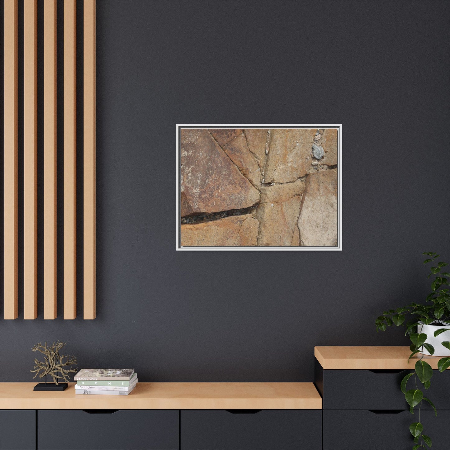 Rusty Crevices - Unique Stretched Canvas Wall Art