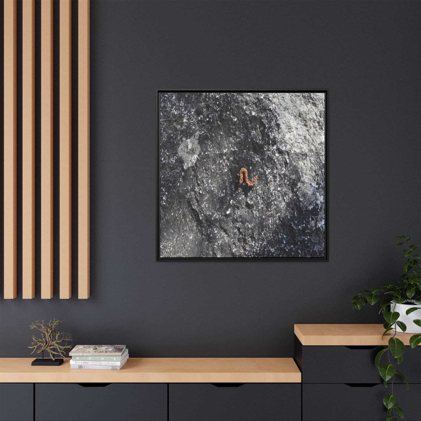 Volcanic Ash and Copper - Unique Stretched Canvas Wall Art