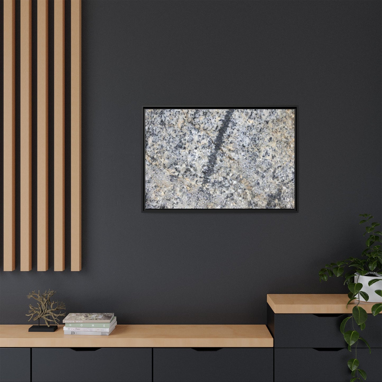 Granite Bubbles - Unique Stretched Canvas Wall Art