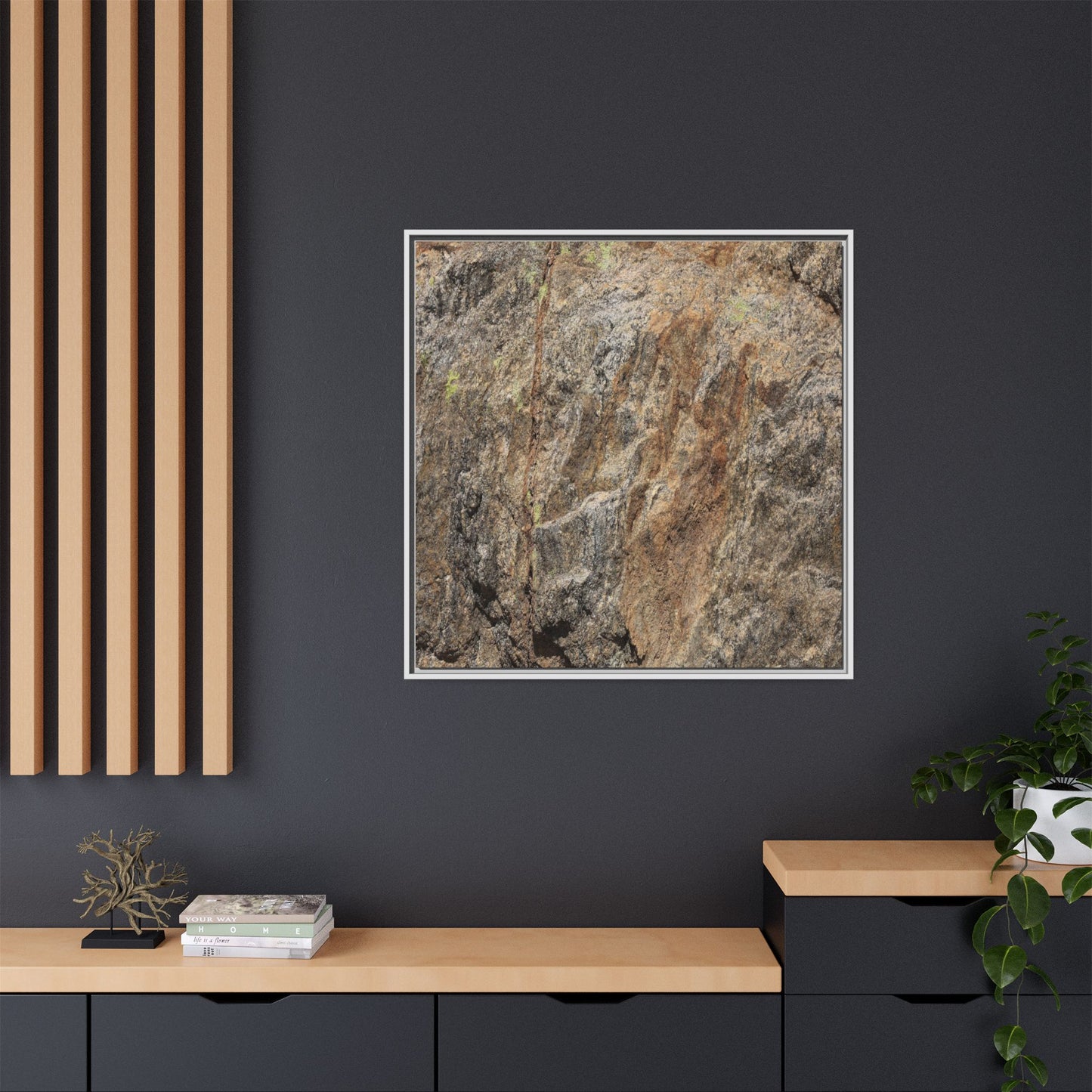 Weathered Rock Formation - Unique Stretched Canvas Wall Art