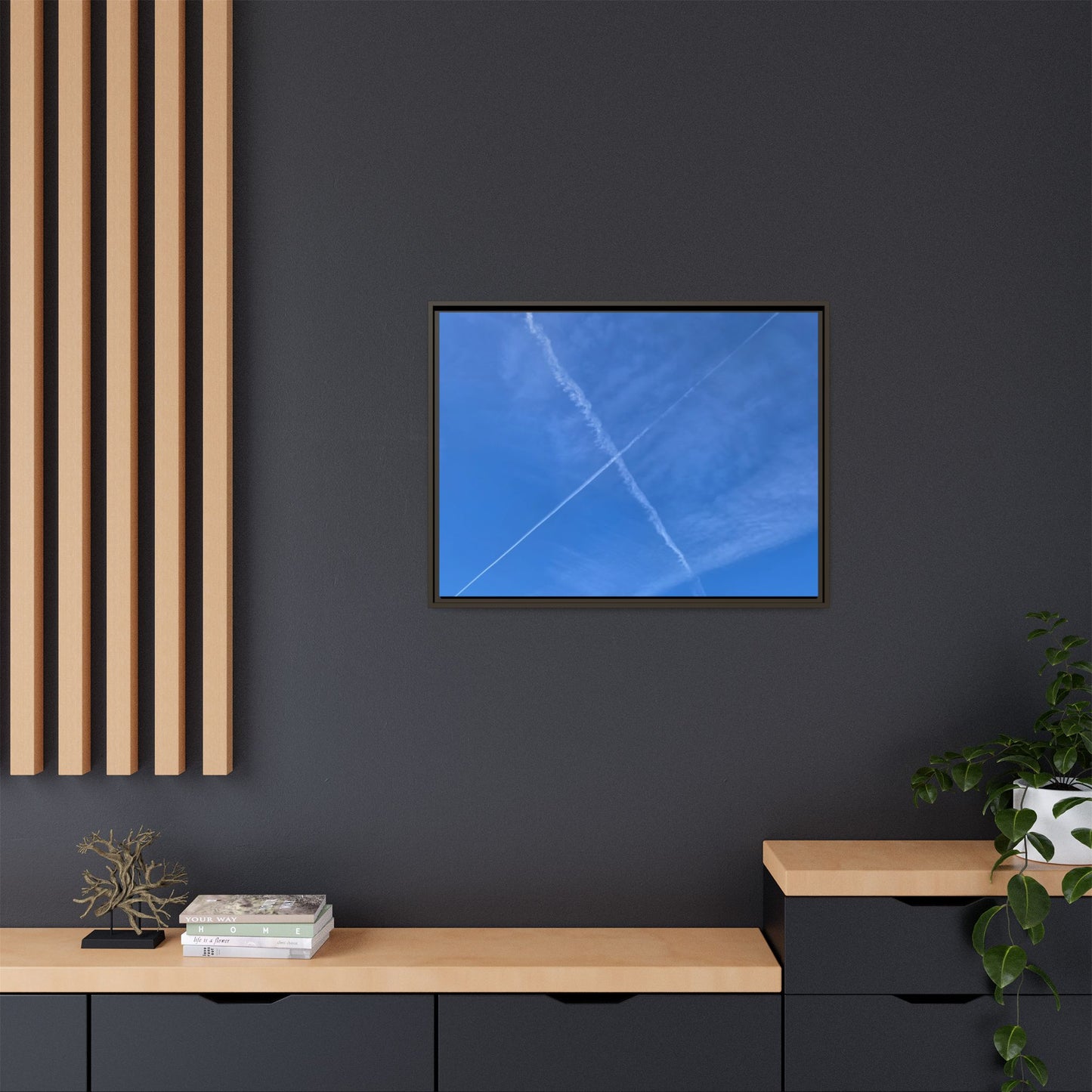 Sky Crossroads - Unique Stretched Canvas Wall Art