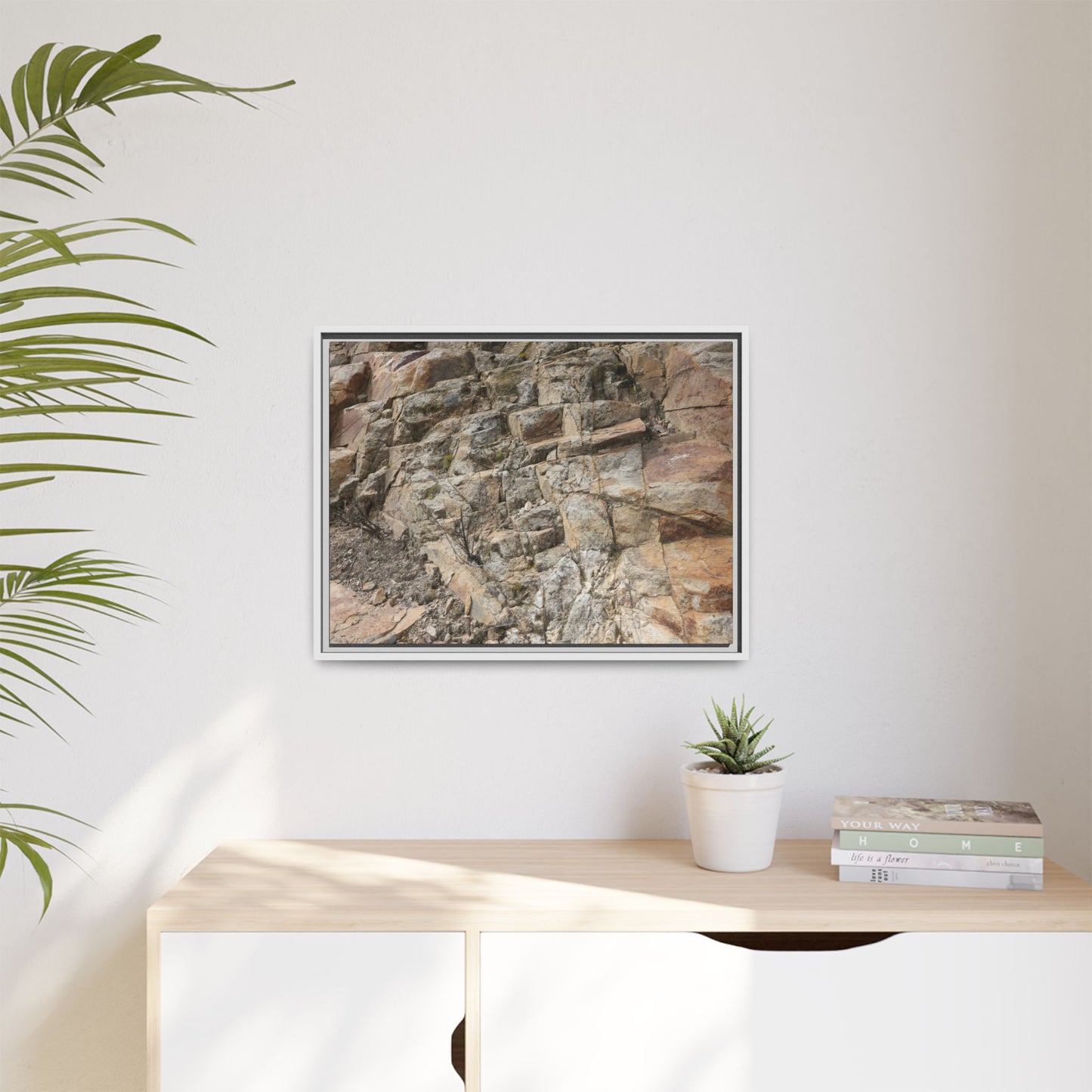 Stone's Silent Story - Unique Stretched Canvas Wall Art