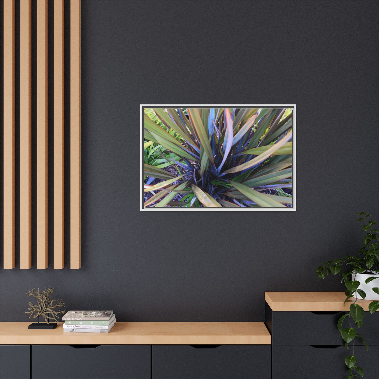 Radiant Leaves - Unique Stretched Canvas Wall Art