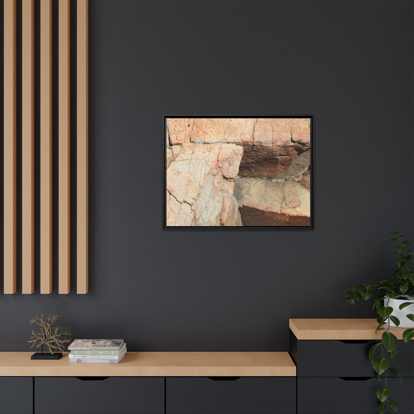 Fractured Stone - Unique Stretched Canvas Wall Art