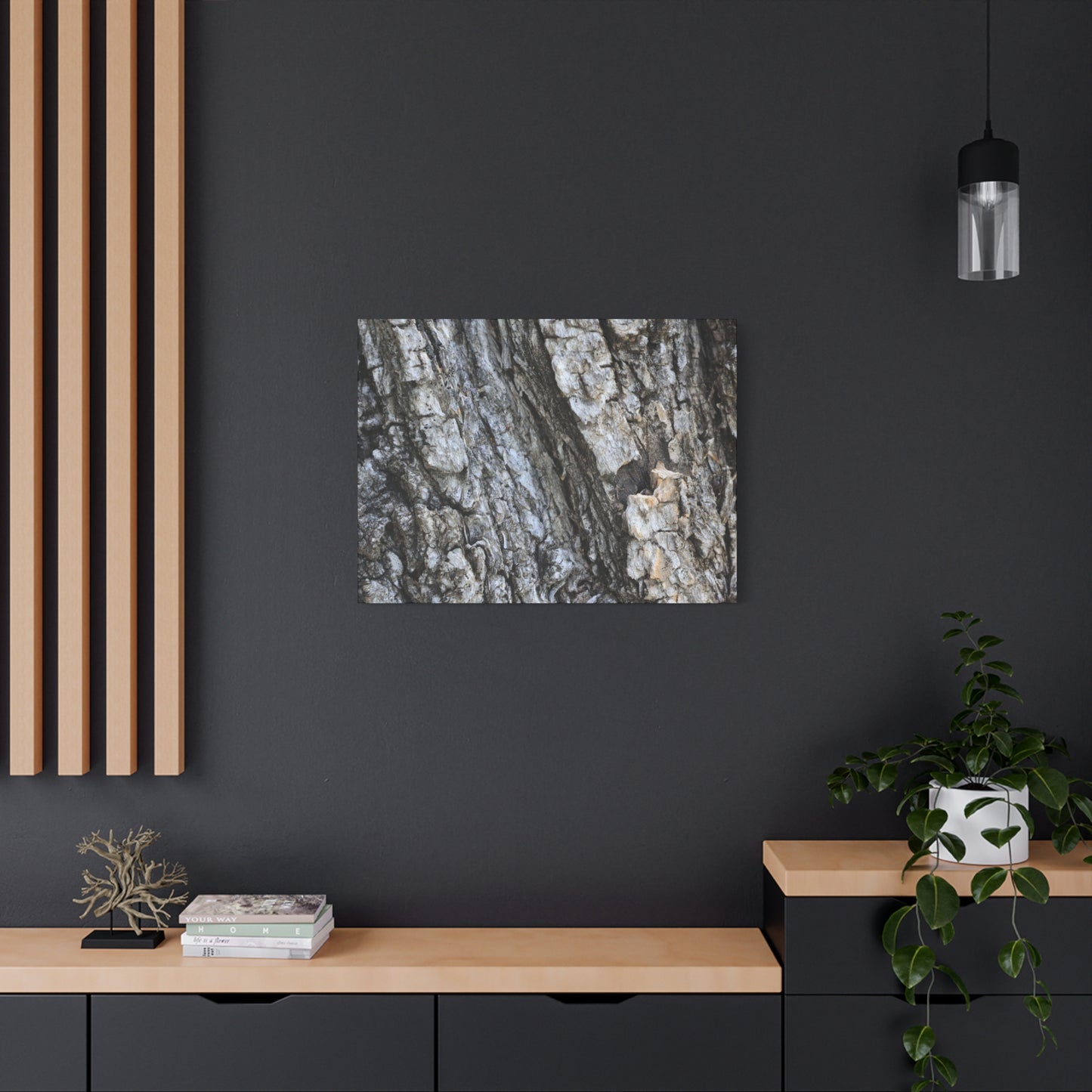 Nature's Rough Embrace - Unique Frameless Canvas Wall Art