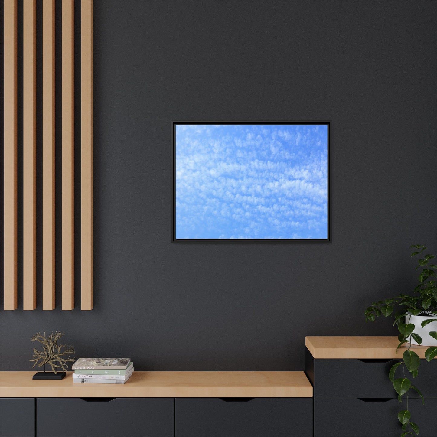 Wispy Blue Dreams - Unique Stretched Canvas Wall Art