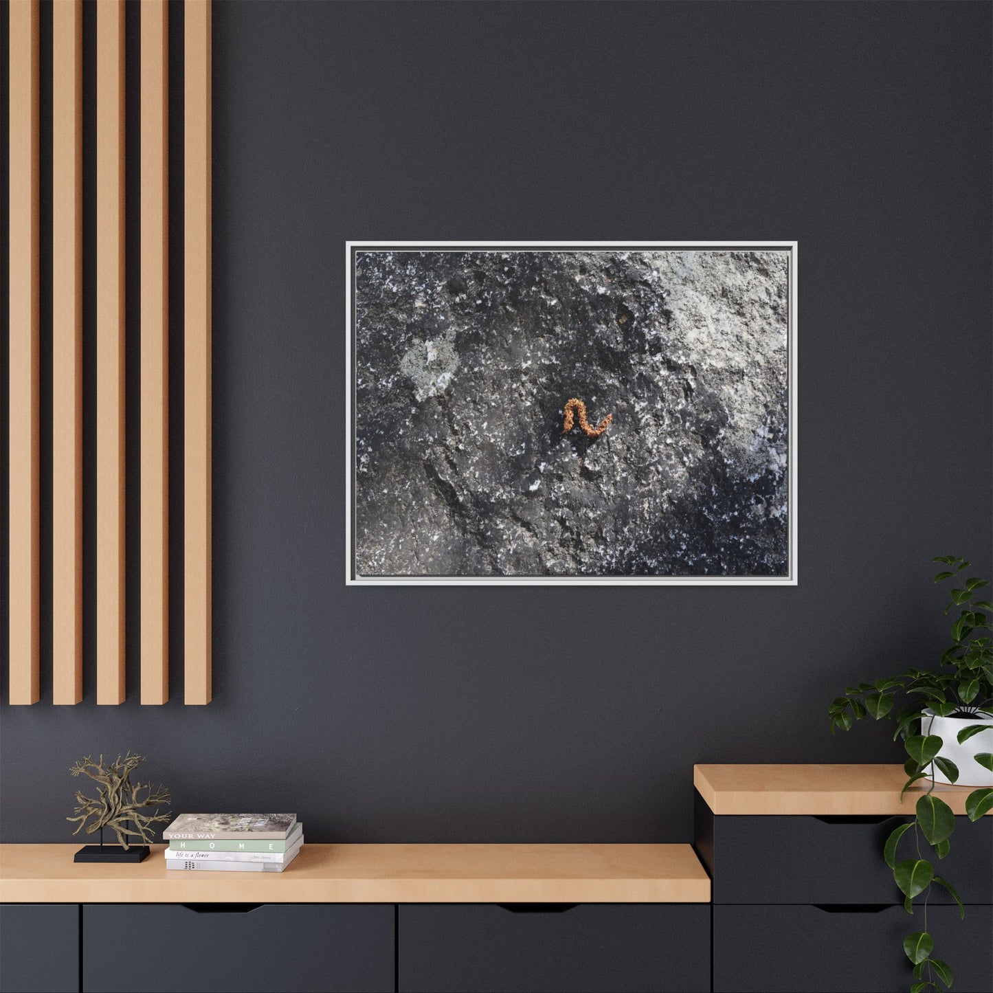 Volcanic Ash and Copper - Unique Stretched Canvas Wall Art