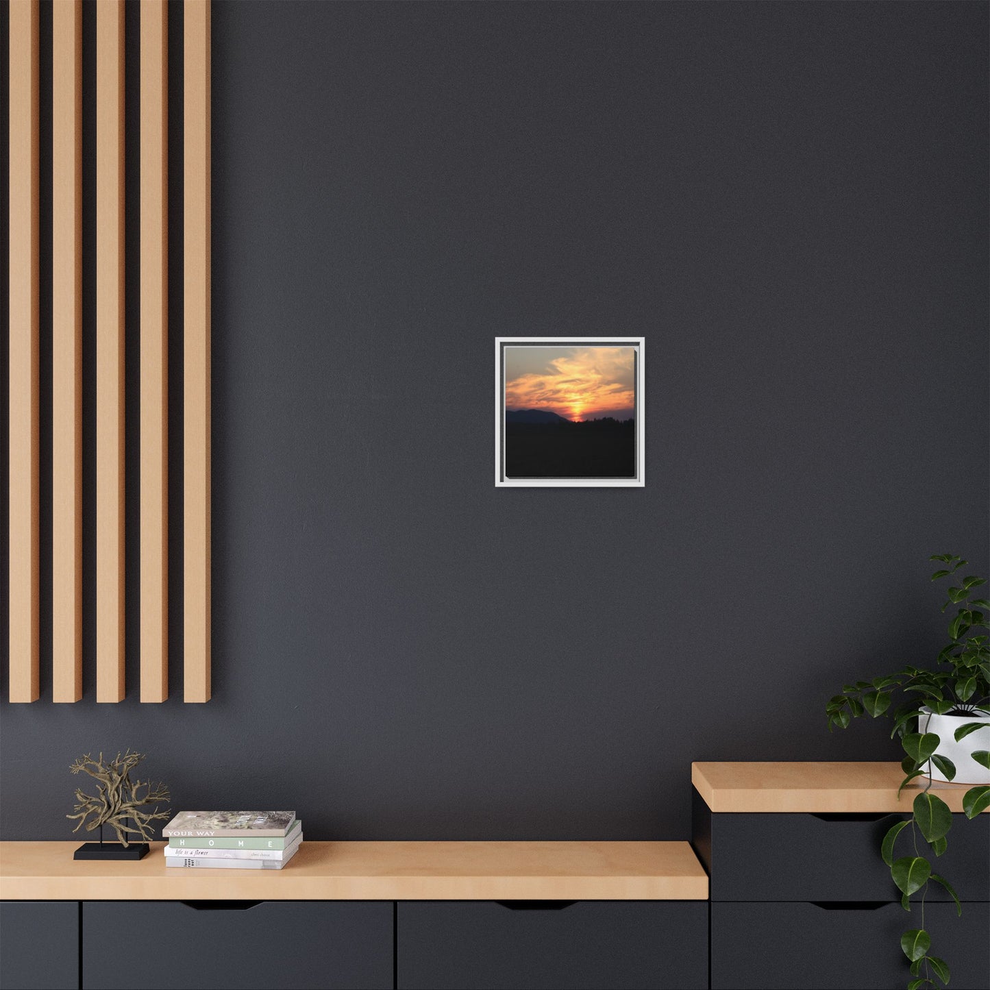Gilded Horizon - Unique Stretched Canvas Wall Art