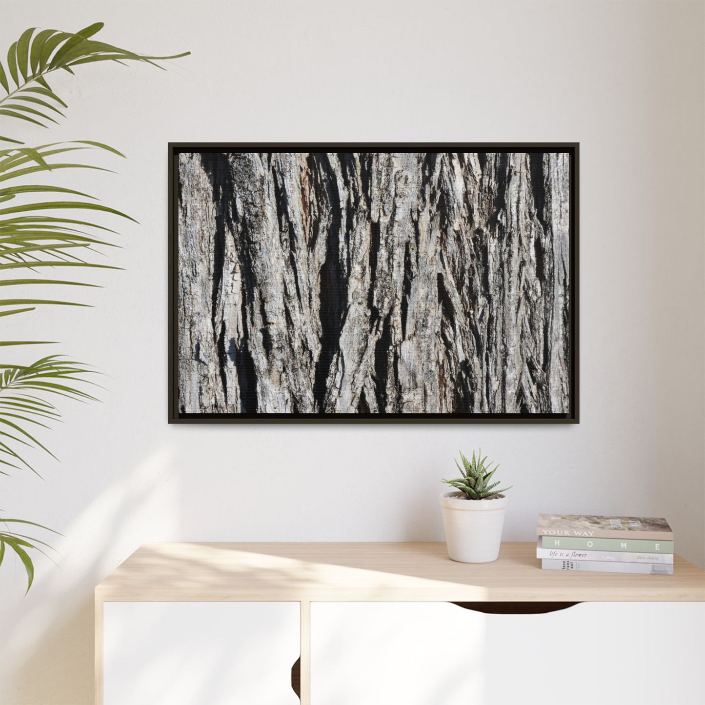 Bark Lines - Unique Stretched Canvas Wall Art