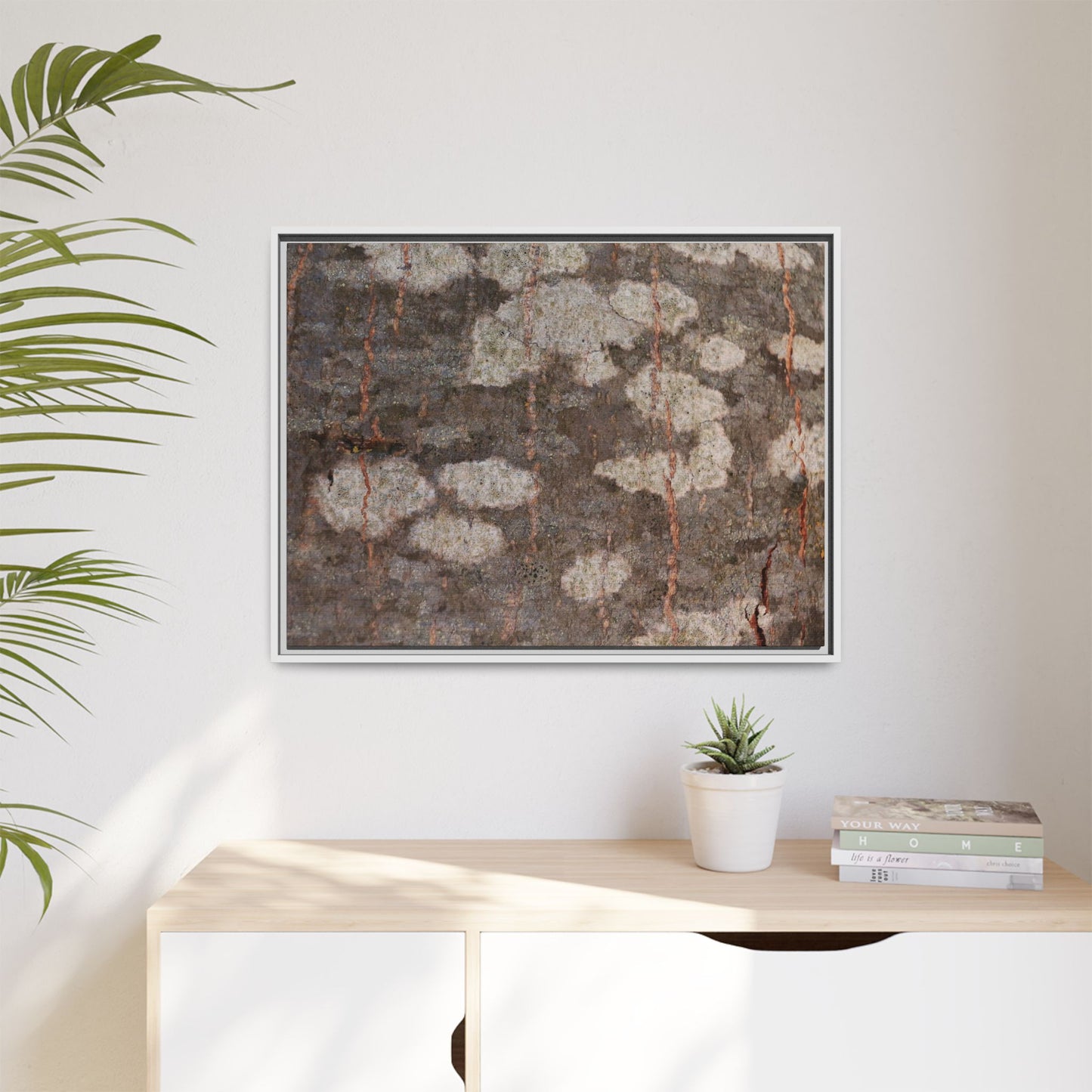 Lichen's Legacy - Unique Stretched Canvas Wall Art