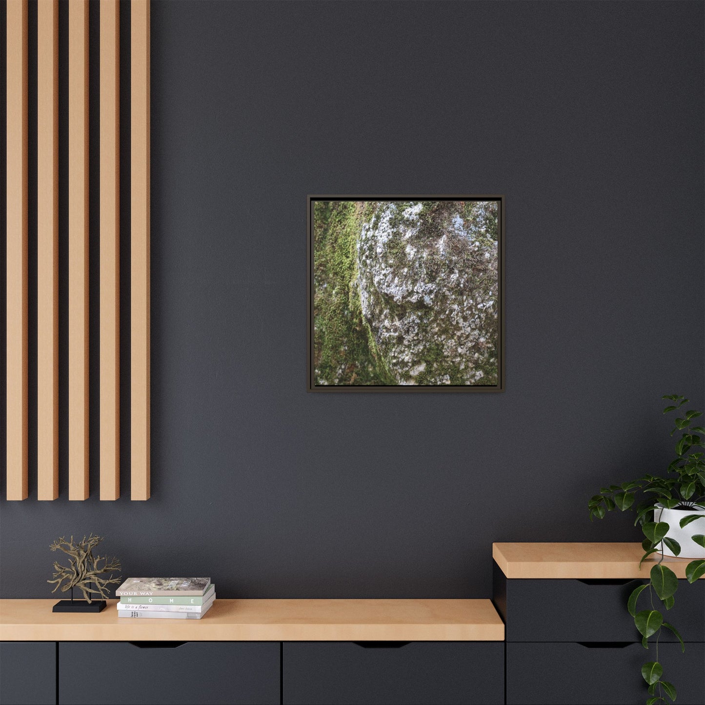 Lichen Landscape - Unique Stretched Canvas Wall Art