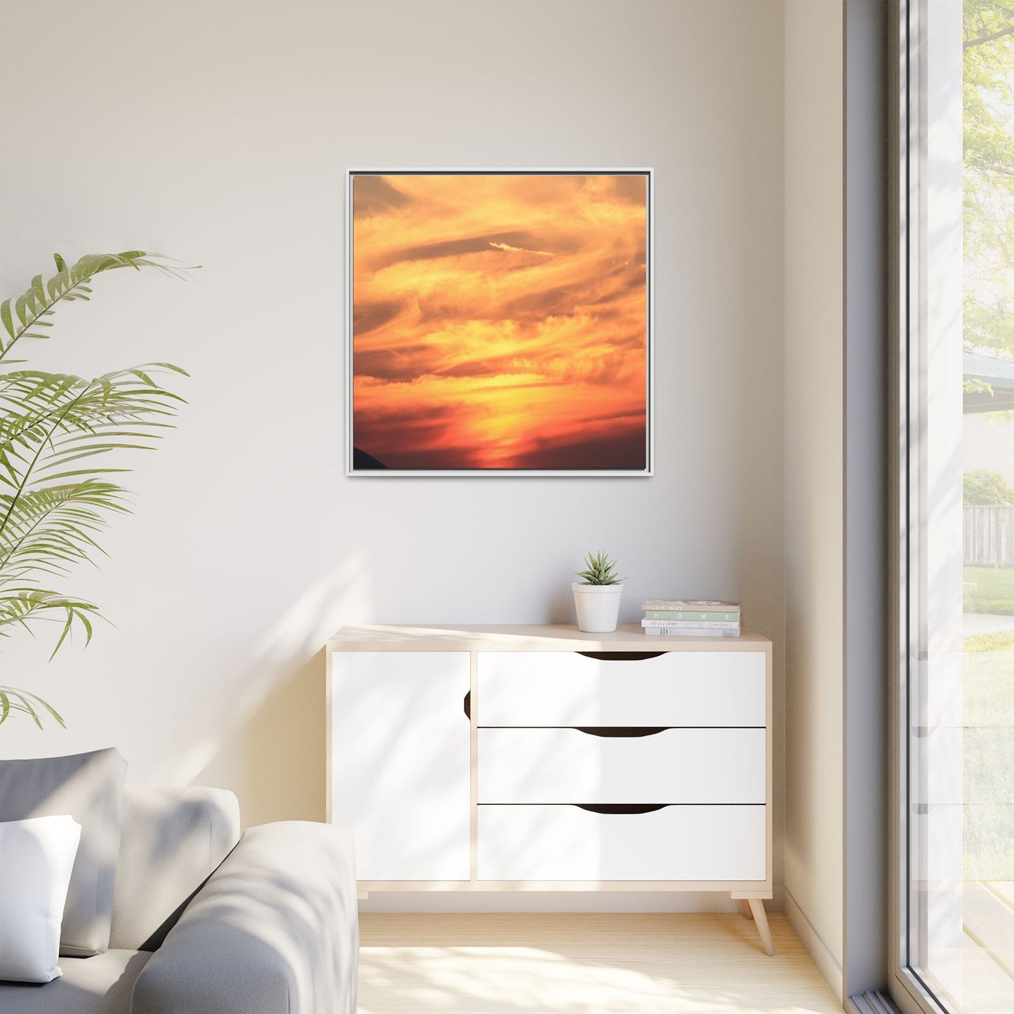 Burning Skies - Unique Stretched Canvas Wall Art