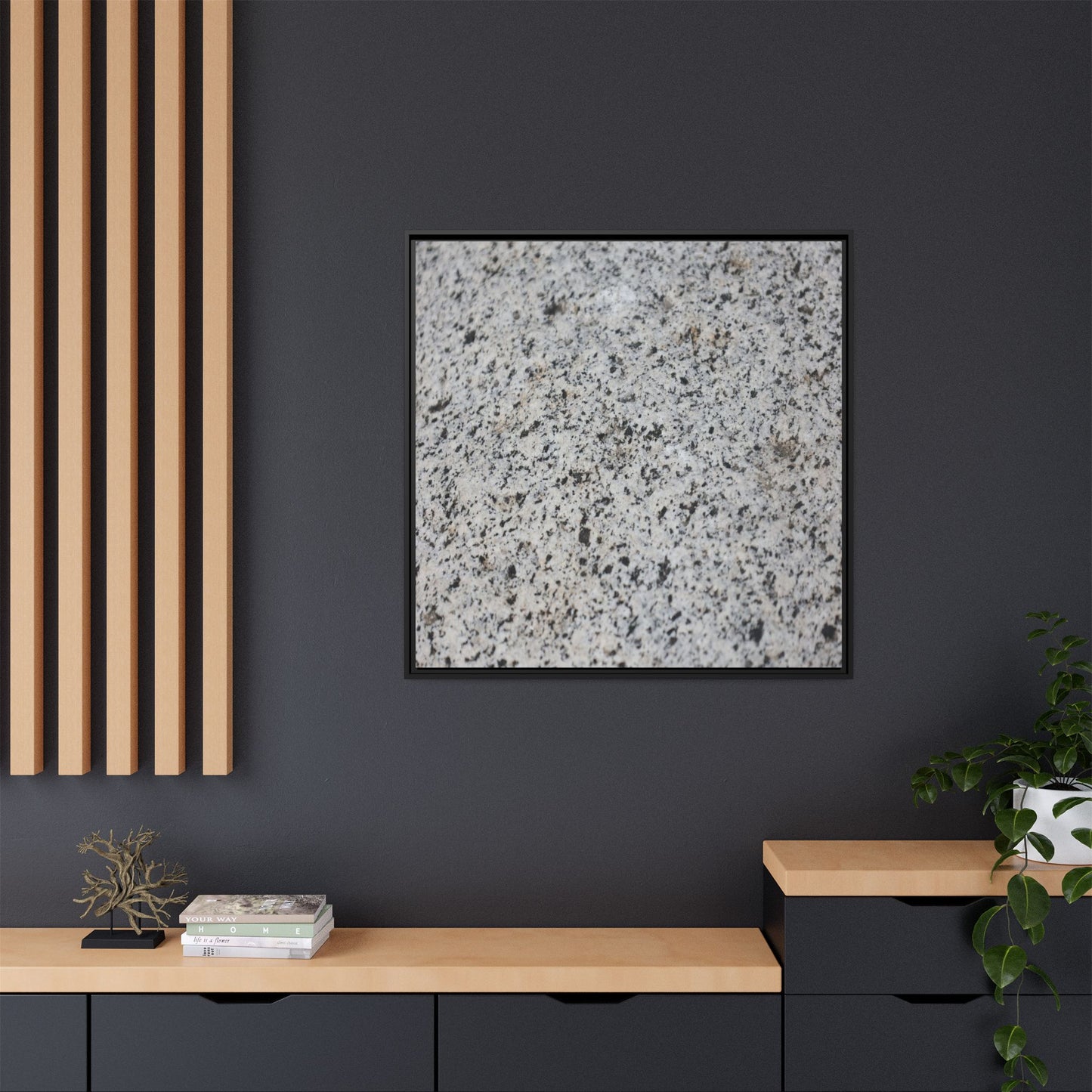 Monochrome Mosaic - Unique Stretched Canvas Wall Art