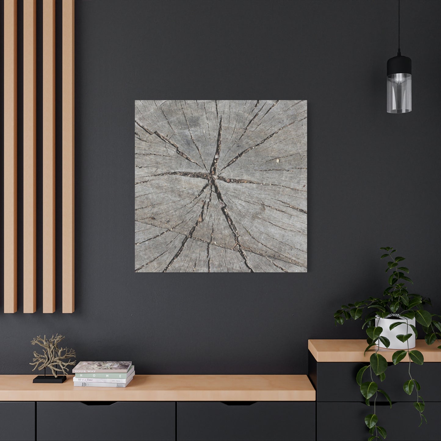 Cracked Chronicle - Unique Frameless Canvas Wall Art