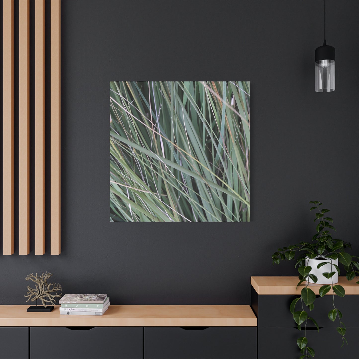 Whispers of Green - Unique Frameless Canvas Wall Art