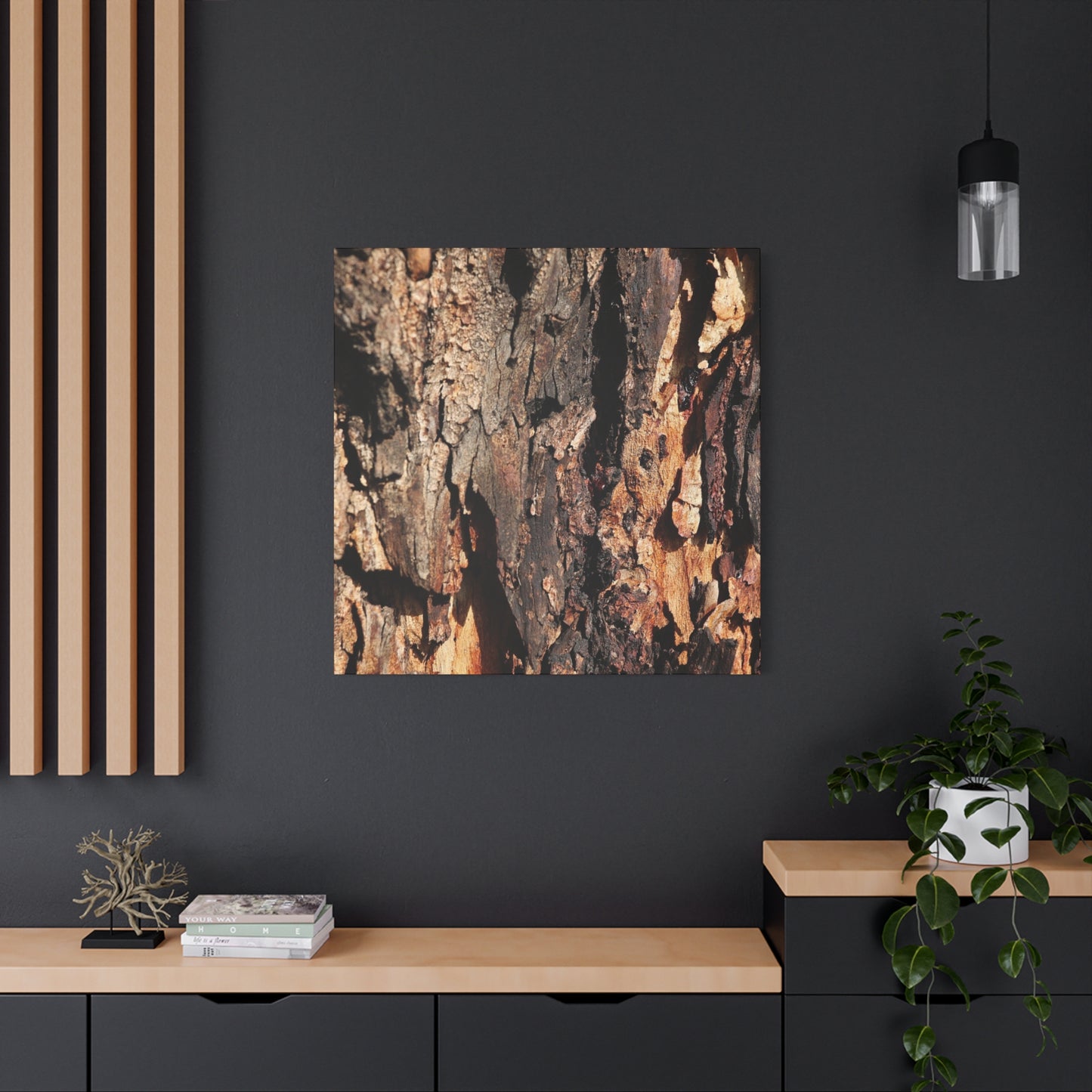 Wooden Terrain - Unique Frameless Canvas Wall Art