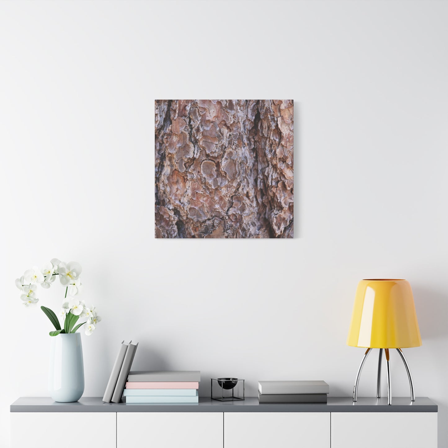 Rugged Bark Landscape - Unique Frameless Canvas Wall Art