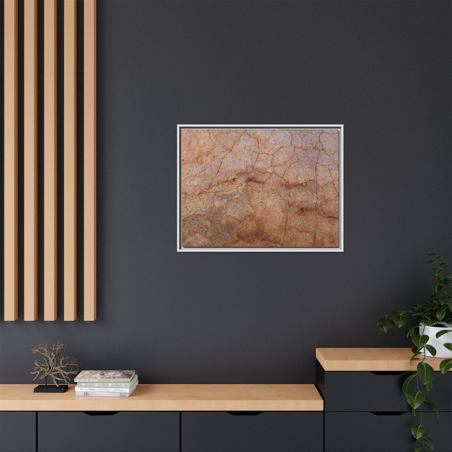 Russet Fissures - Unique Stretched Canvas Wall Art