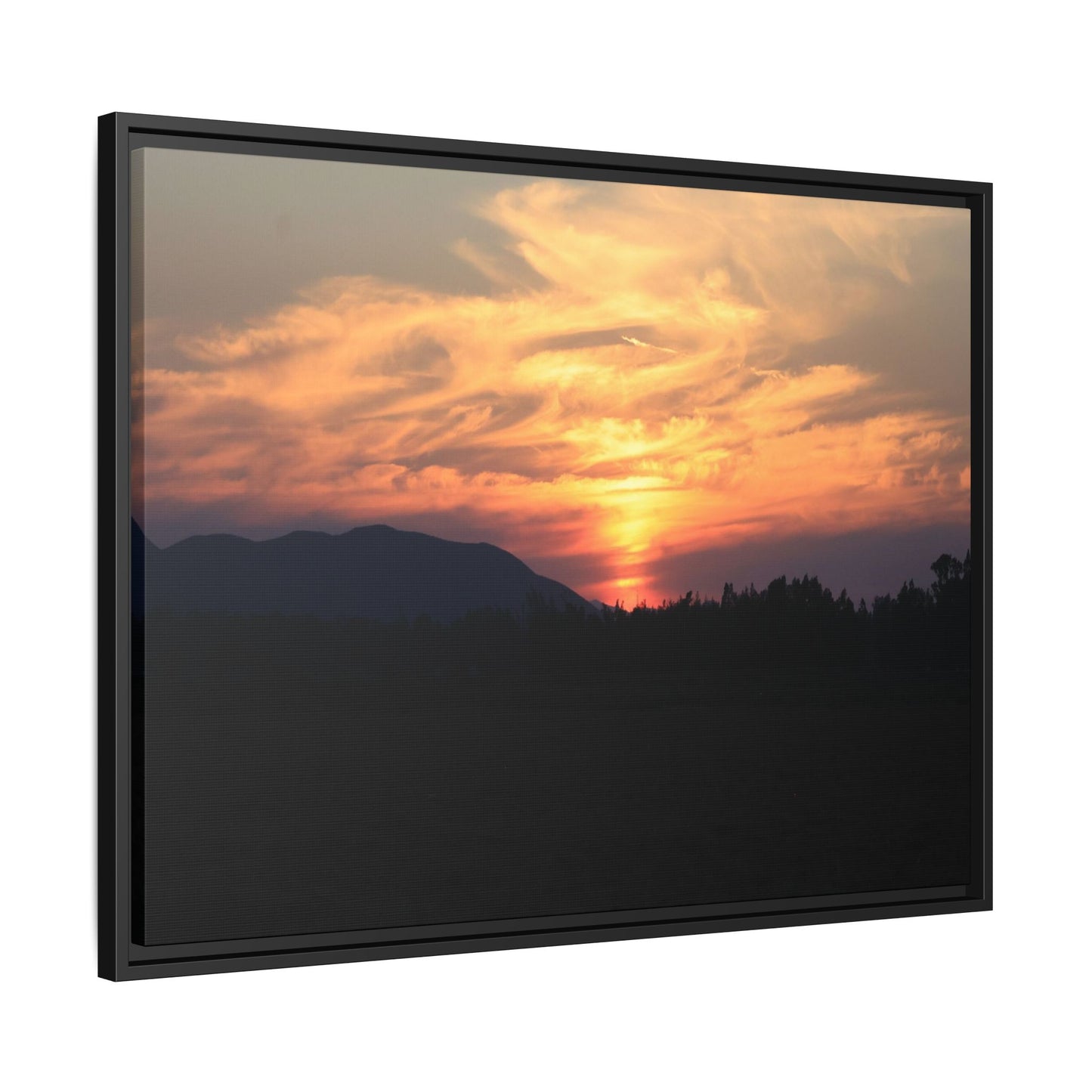 Gilded Horizon - Unique Stretched Canvas Wall Art