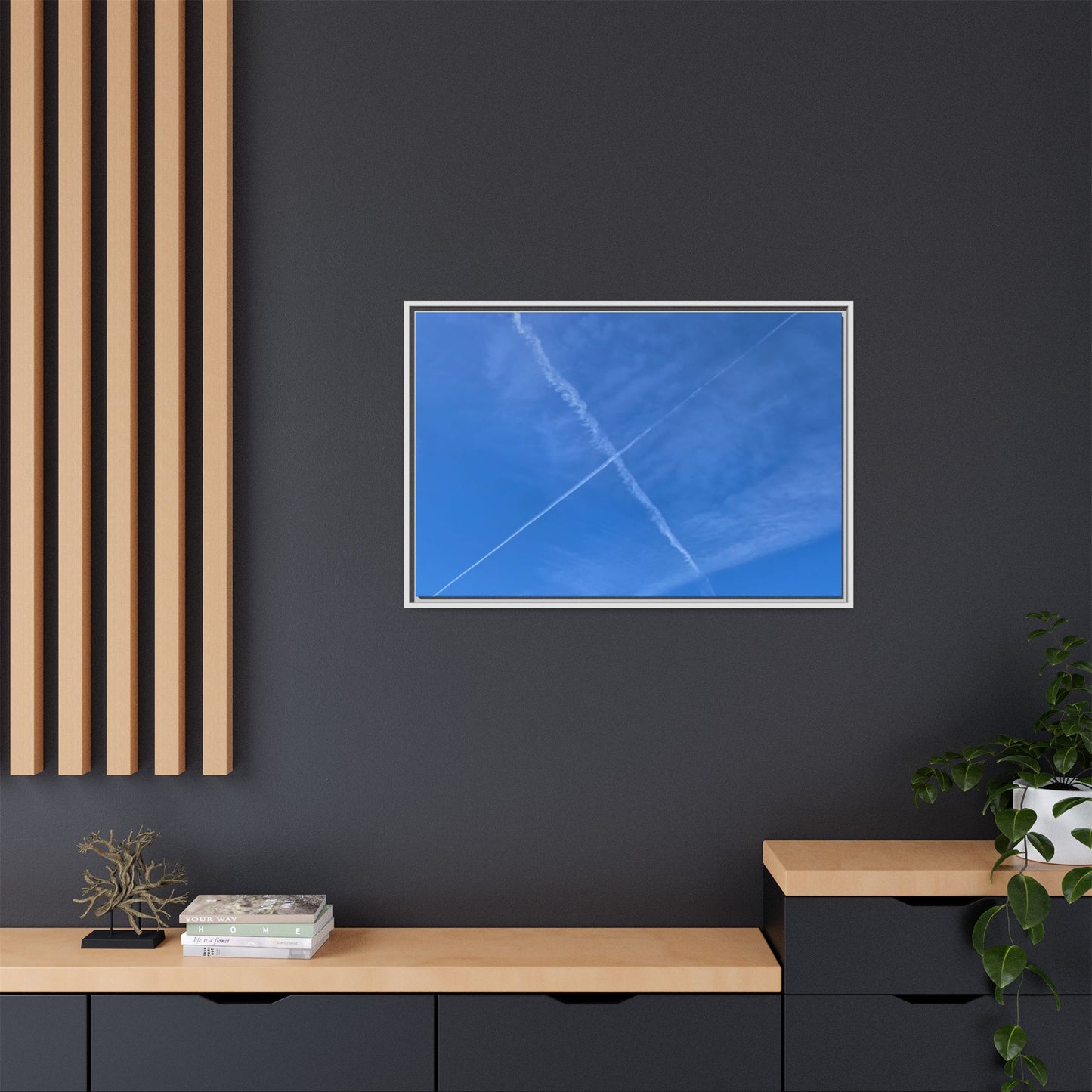 Sky Crossroads - Unique Stretched Canvas Wall Art