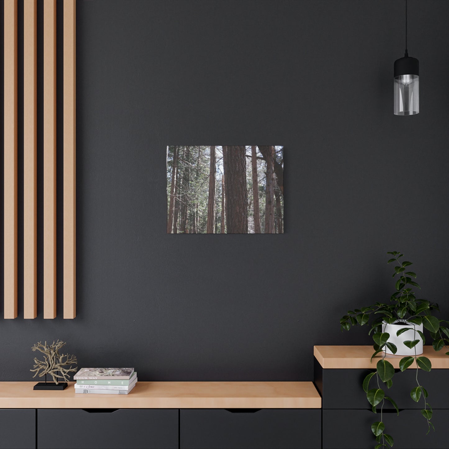 Vertical Sentinels - Unique Frameless Canvas Wall Art