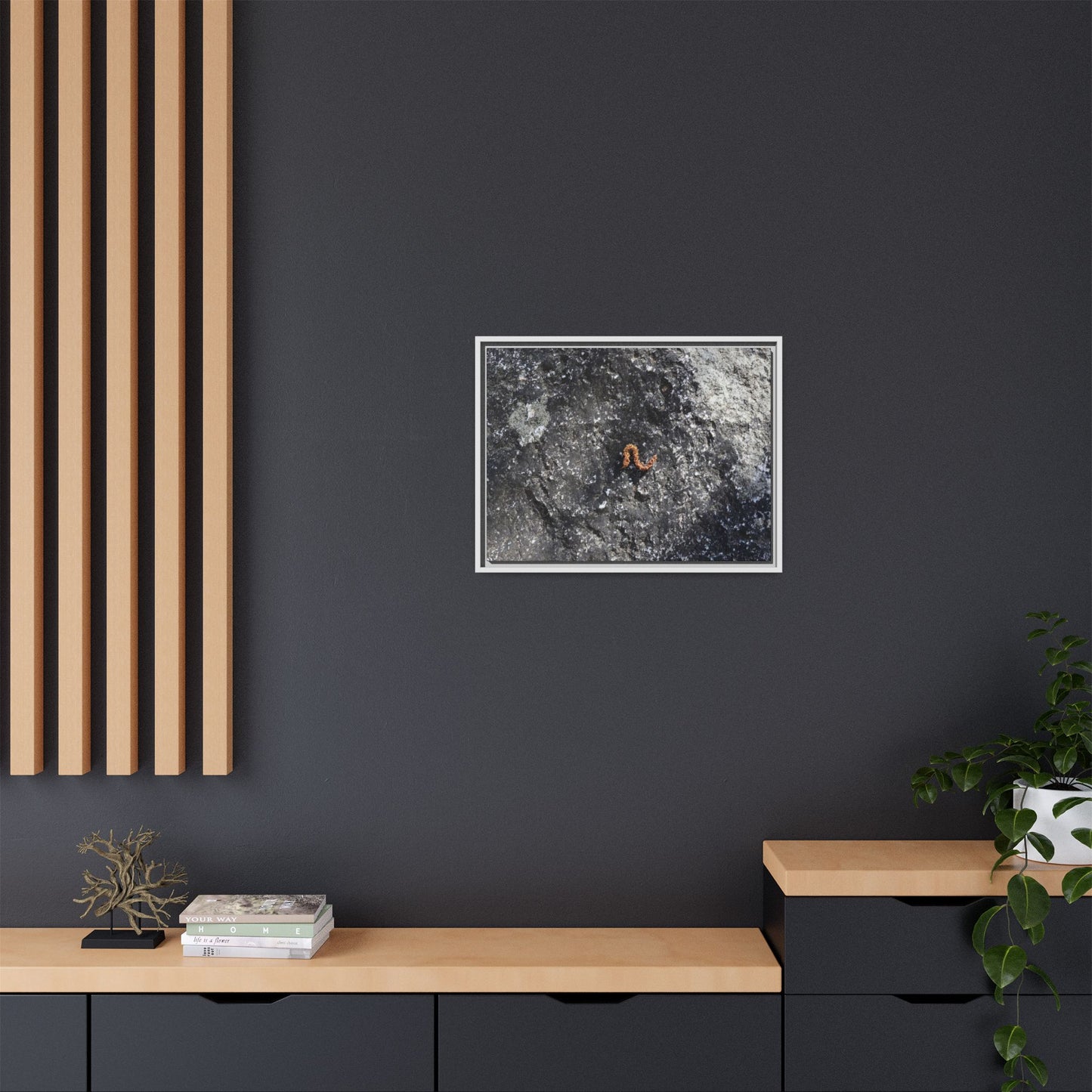 Volcanic Ash and Copper - Unique Stretched Canvas Wall Art