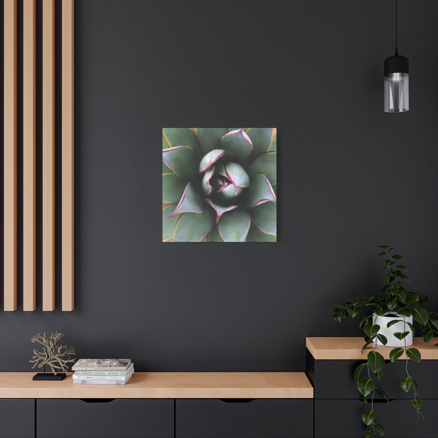 Emerald Spiral - Unique Frameless Canvas Wall Art