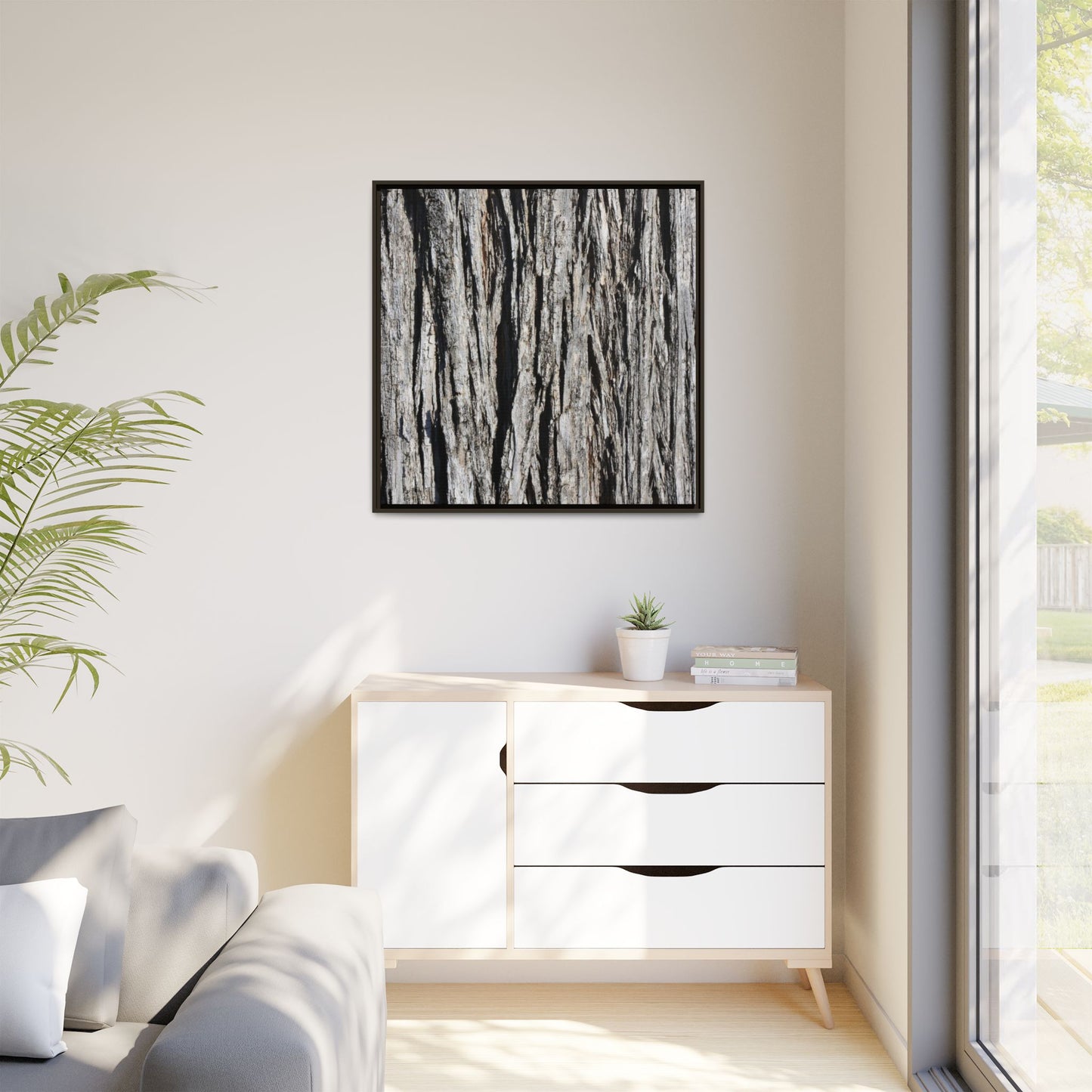 Bark Lines - Unique Stretched Canvas Wall Art