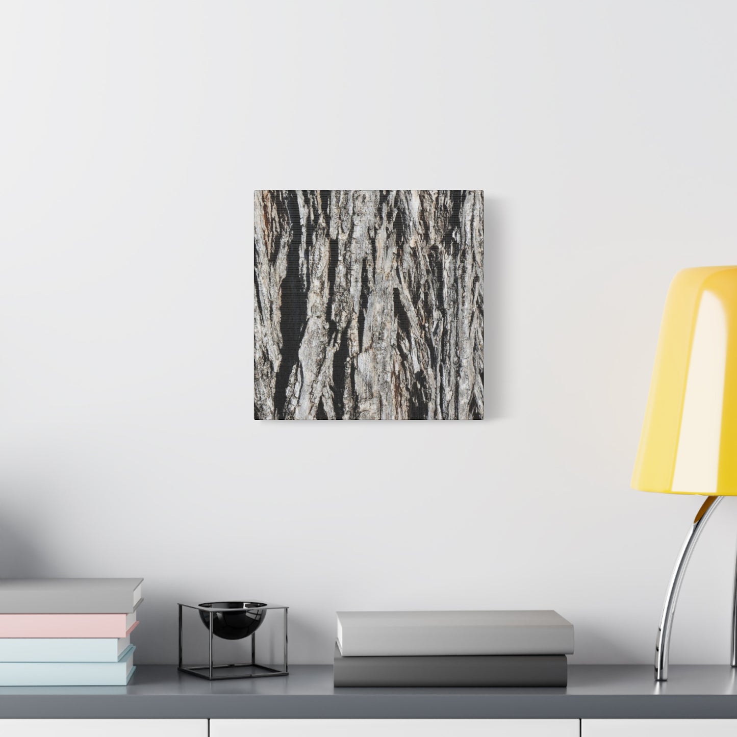 Bark Layers in Monochrome - Unique Frameless Canvas Wall Art