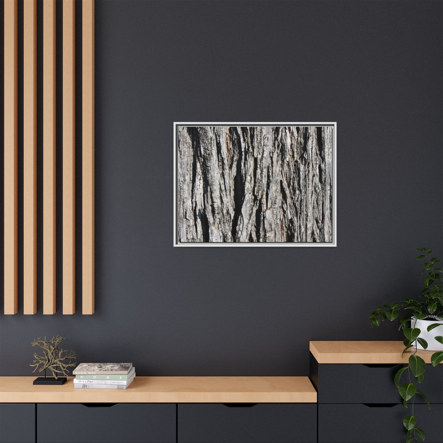 Bark Lines - Unique Stretched Canvas Wall Art