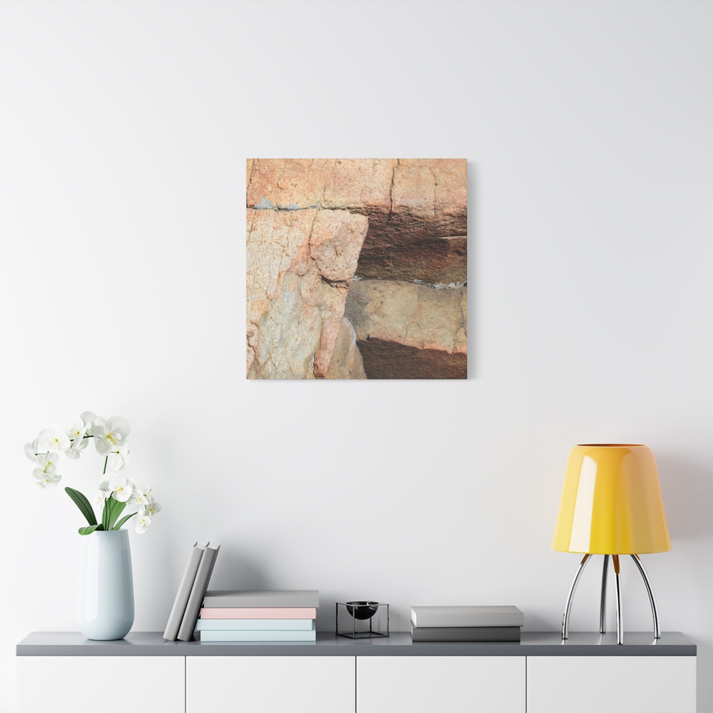 Layered Echoes - Unique Frameless Canvas Wall Art