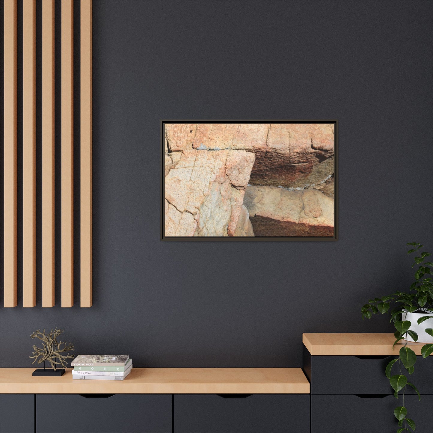 Fractured Stone - Unique Stretched Canvas Wall Art
