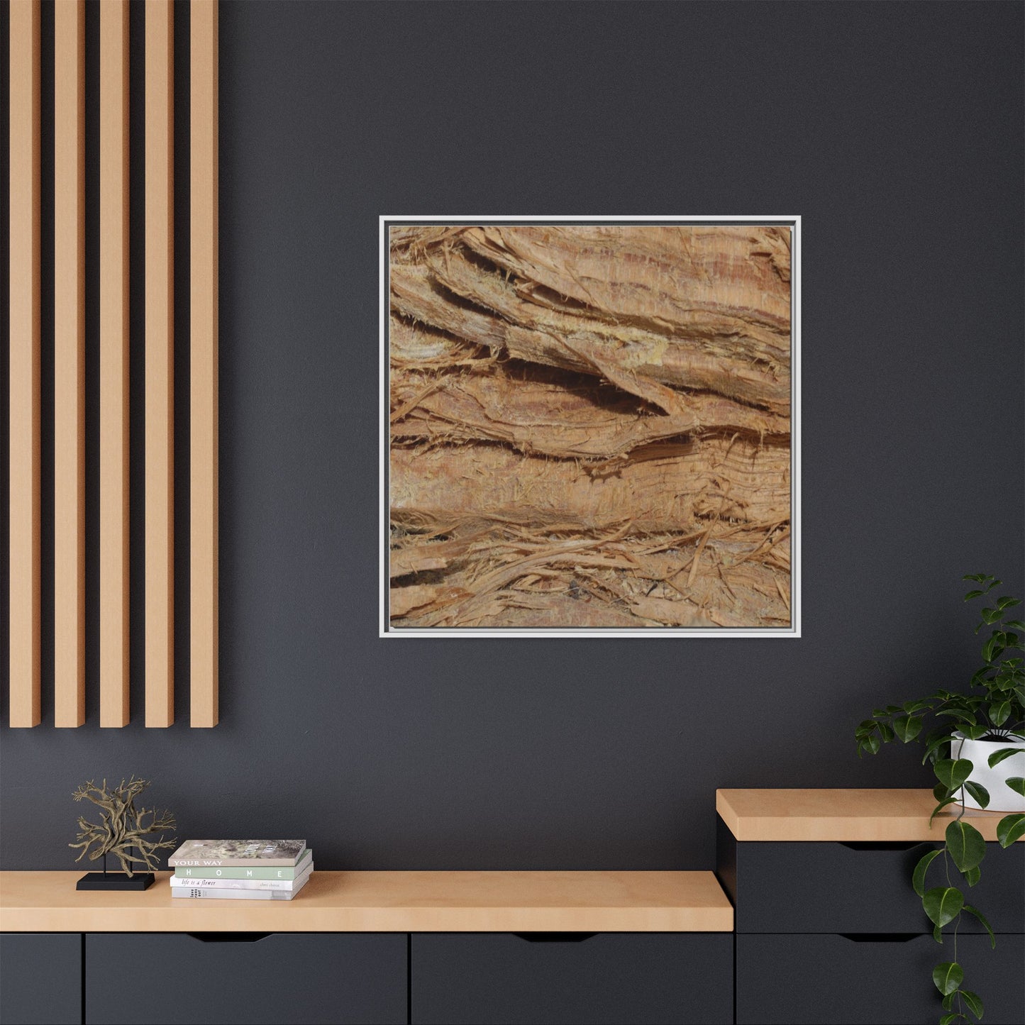 Splintered Bark - Unique Stretched Canvas Wall Art