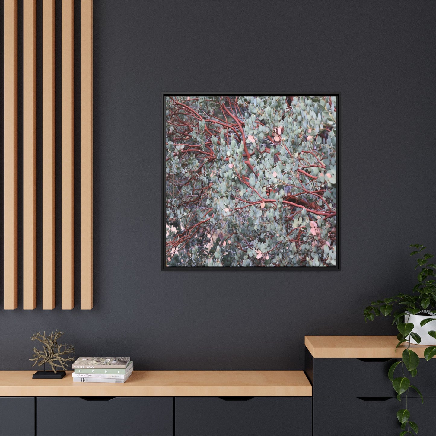 Whispers of Sage - Unique Stretched Canvas Wall Art