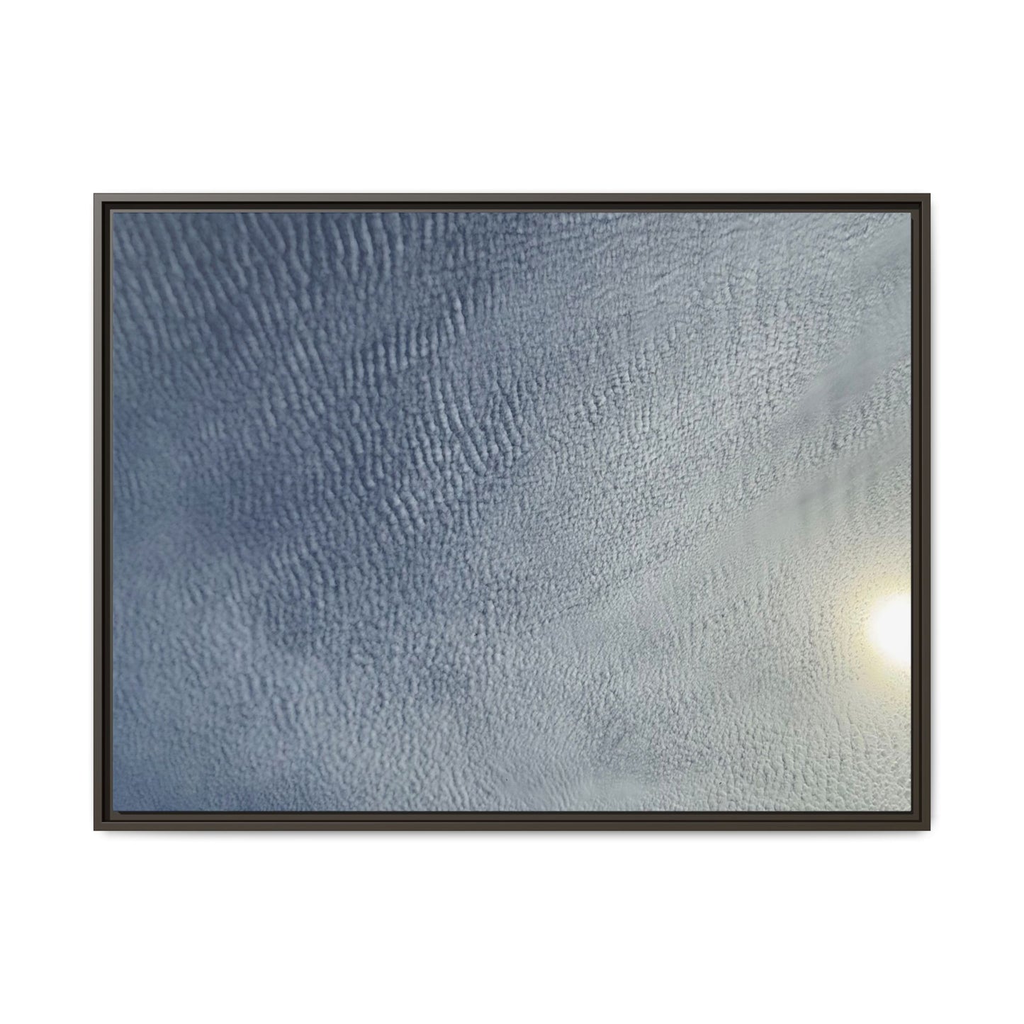 Undulating Whispers of Cerulean Stillness - Unique Stretched Canvas Wall Art
