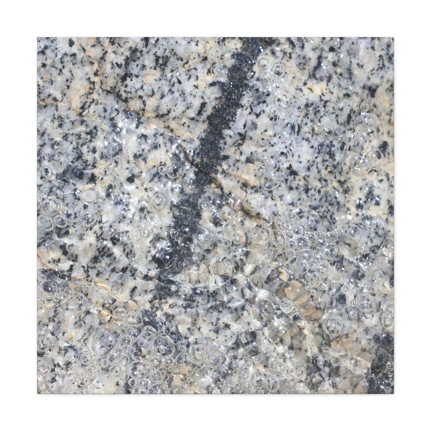 Crystalline Bubbles - Unique Frameless Canvas Wall Art