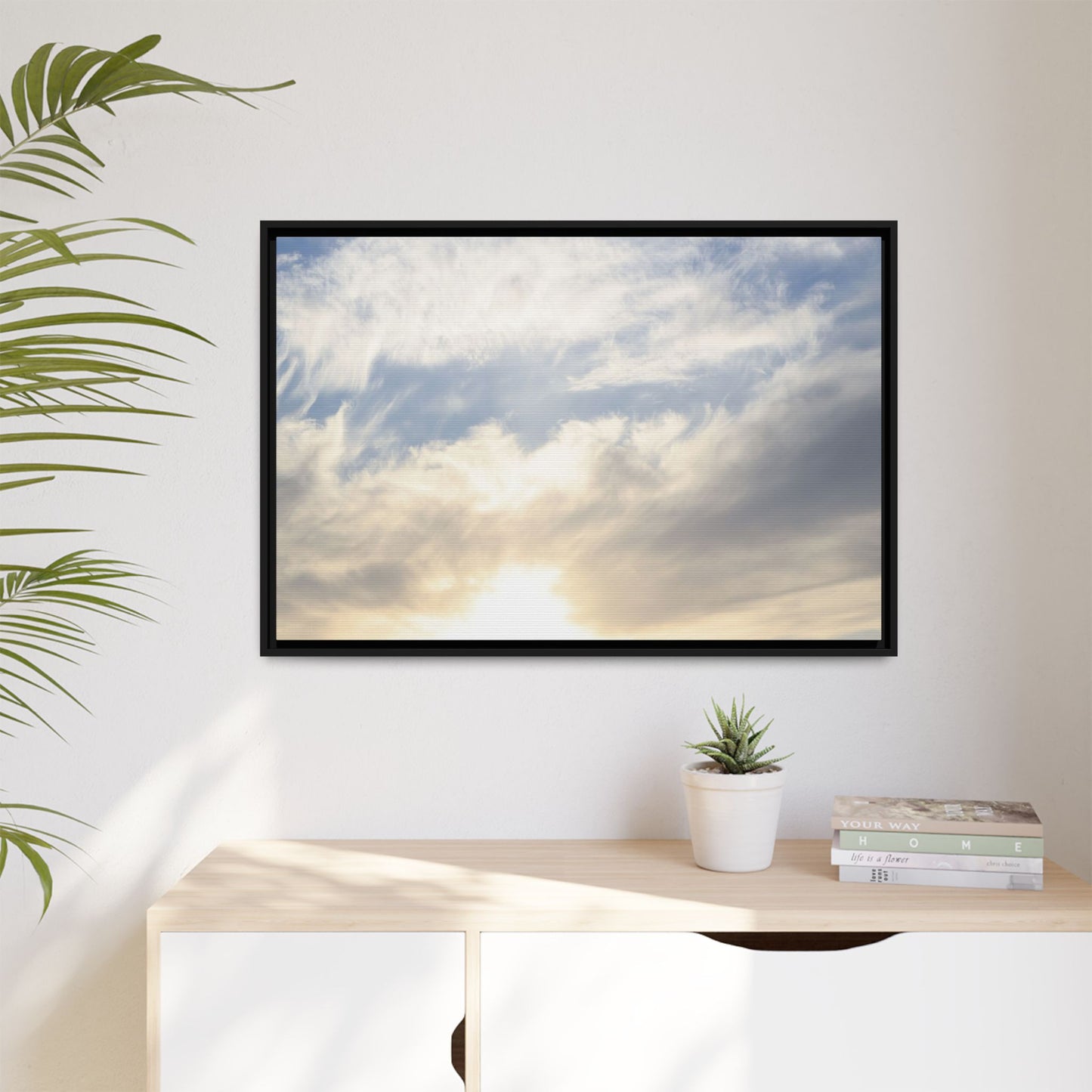 Sky's Ethereal Whisper - Unique Stretched Canvas Wall Art