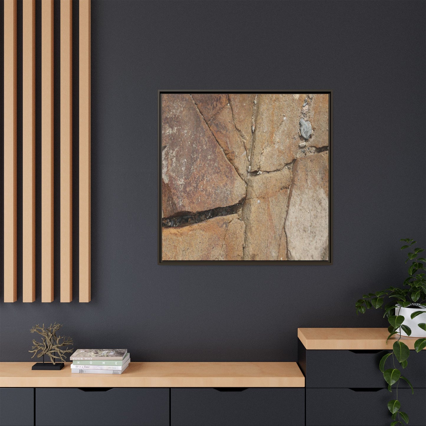 Rusty Crevices - Unique Stretched Canvas Wall Art
