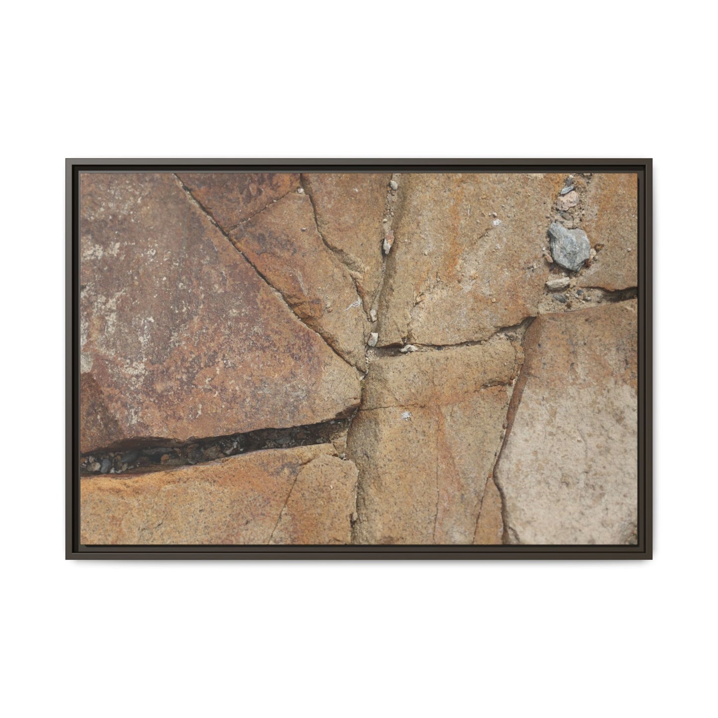 Rusty Crevices - Unique Stretched Canvas Wall Art