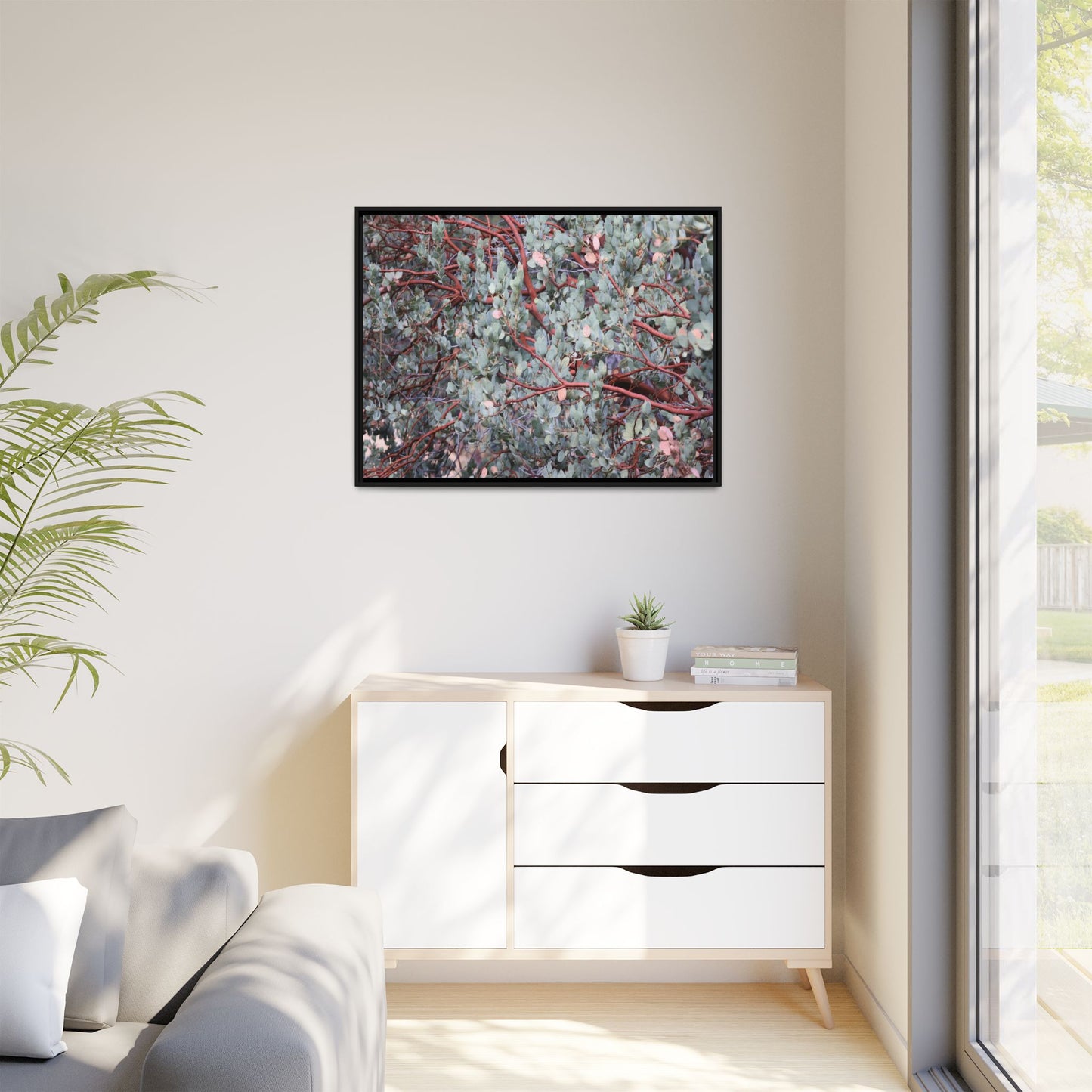 Whispers of Sage - Unique Stretched Canvas Wall Art