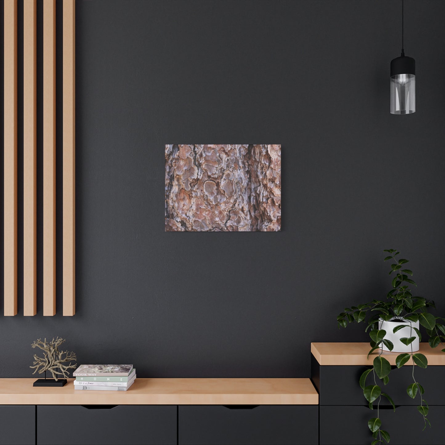 Rugged Bark Landscape - Unique Frameless Canvas Wall Art