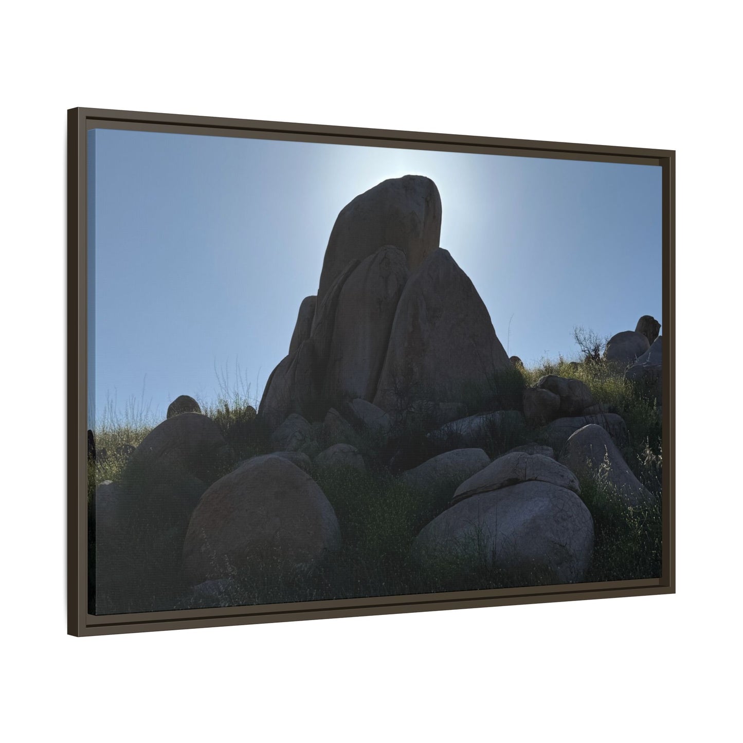 Boulder Silhouette - Unique Stretched Canvas Wall Art