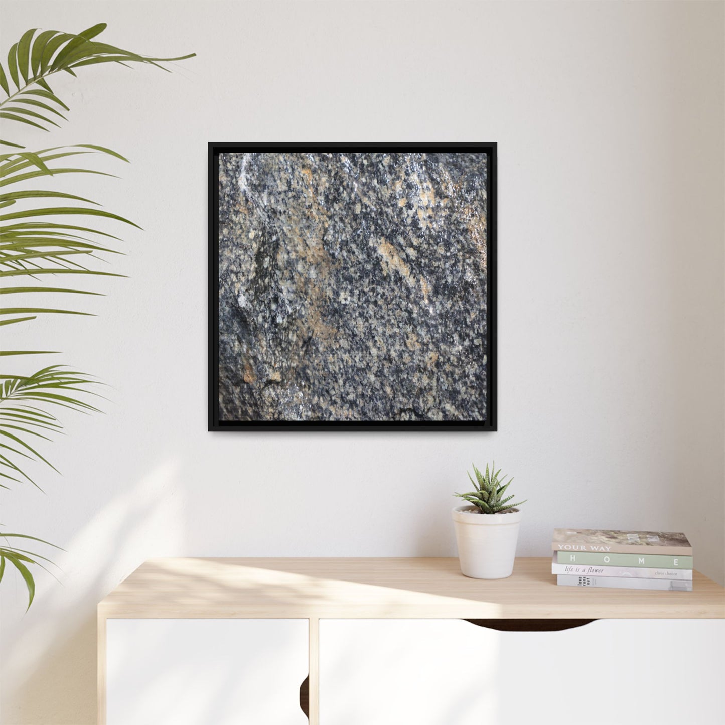 Crystalline Echoes - Unique Stretched Canvas Wall Art