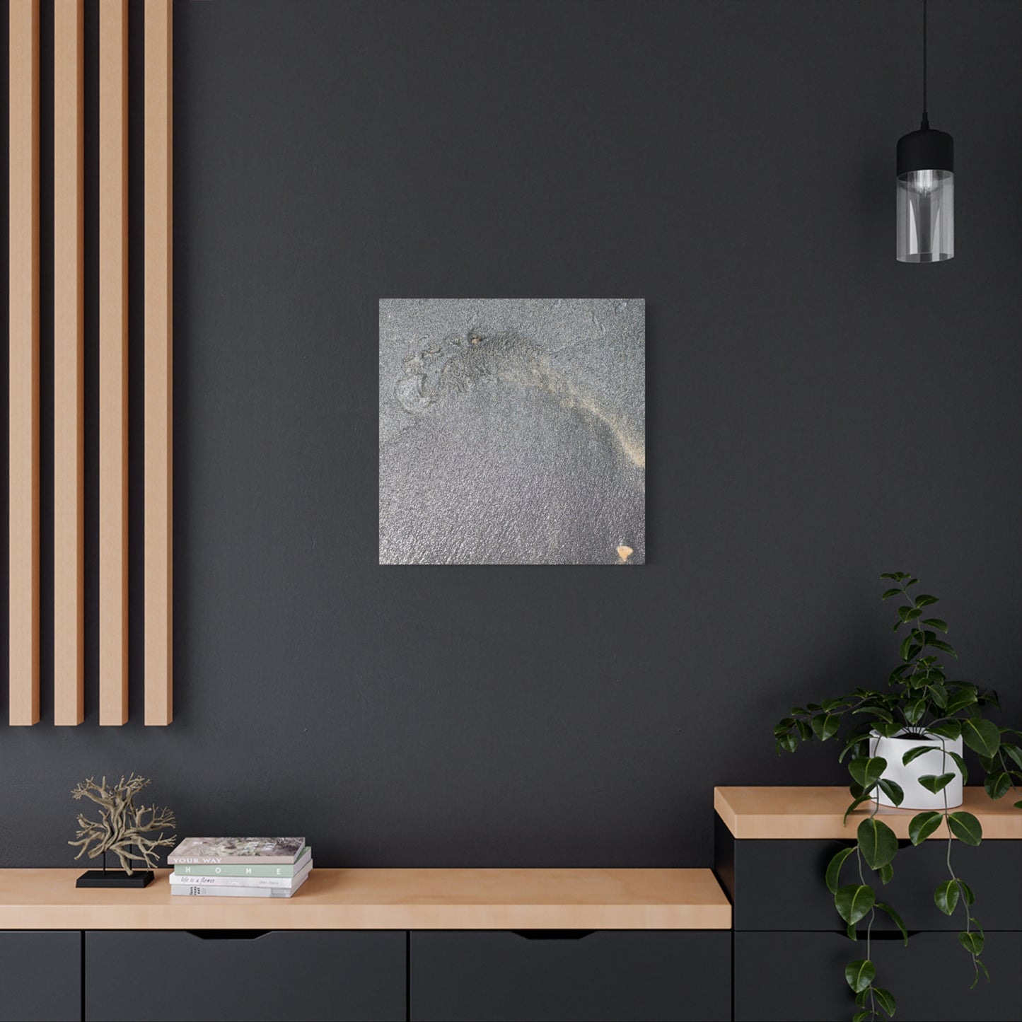 Ephemeral Whispers of Granite - Unique Frameless Canvas Wall Art