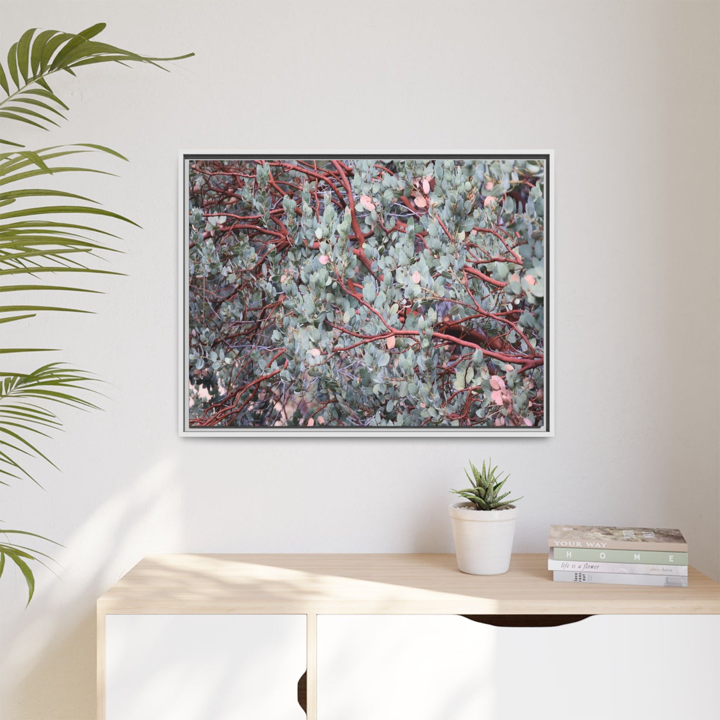 Whispers of Sage - Unique Stretched Canvas Wall Art