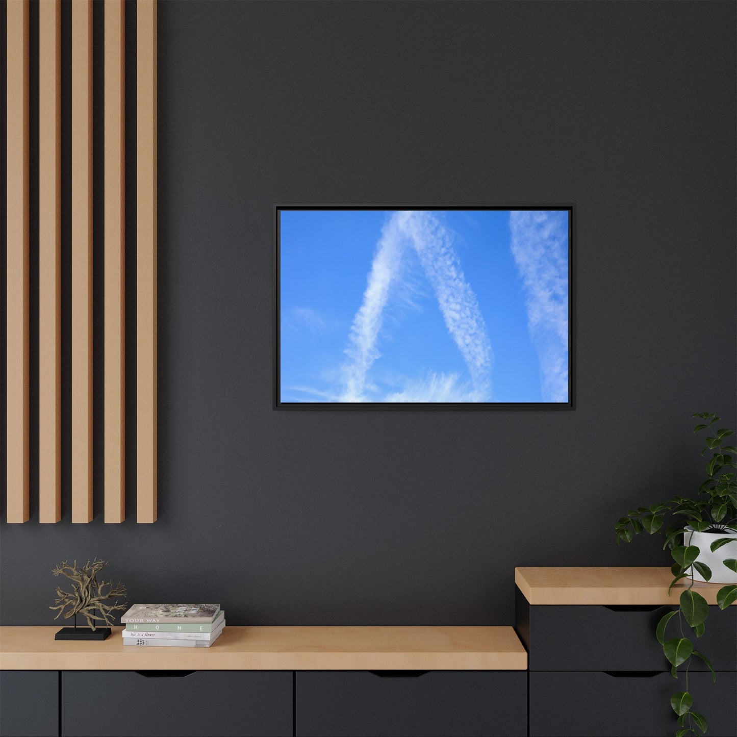 Skyward Whispers - Unique Stretched Canvas Wall Art